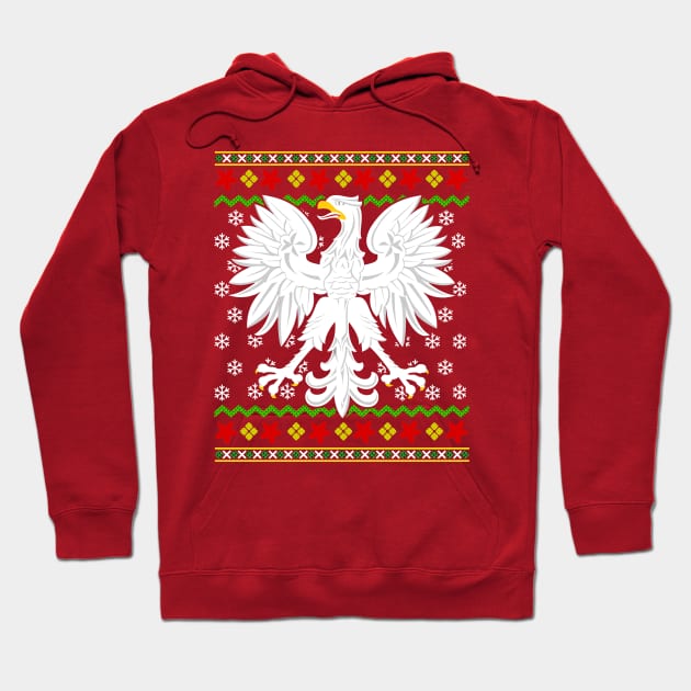 Polish Christmas Ugly Sweater Pattern Poland Polska Hoodie by E